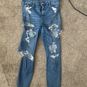 American eagle distressed jeggings sz 12